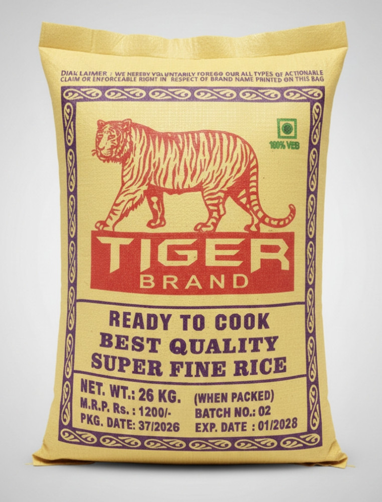 Tiger Long Body Boiled Rice 26Kg