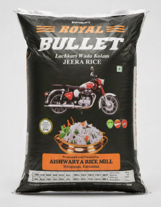 Aishwarya Royal Bullet RNR Kolam Steam Rice 26Kg (New Lot)